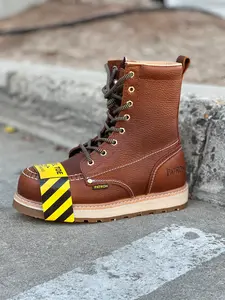 415 High Top Moc Tie Steel Toe Light Brown