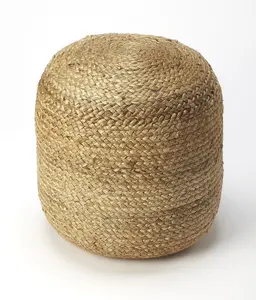 Butler Specialty Company Noosa 16 in. W Round Jute Accent Pouffe, Natural