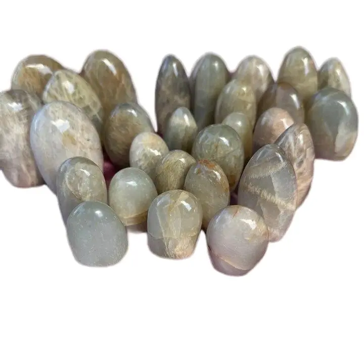 Moonstone Mini Freeform Sizes - Small Medium & Large Available for New Beginnings Energy and Emotional Balance Natural Clear Citrine Quartz Wands Tiger's Eye Stone Bead Bracelet