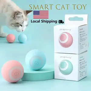 1pc Smart Cat Toys Automatic Rolling Ball Electric Cat Toys Interactive For Cats Training Self-moving Kitten Toys Pet Accessories