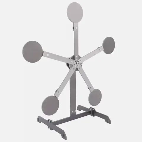 HECASA 8-in High-Strength Durable Rust-Resist Coat Steel Outdoor Rotatable Portable Reactive Shooting Target, No Welding Required, Universal, Includes Gong Targets, 1 x Extension Beam, Sturdy Base Support