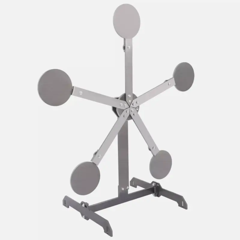 HECASA 8-in High-Strength Durable Rust-Resist Coat Steel Outdoor Rotatable Portable Reactive Shooting Target, No Welding Required, Universal, Includes Gong Targets, 1 x Extension Beam, Sturdy Base Support