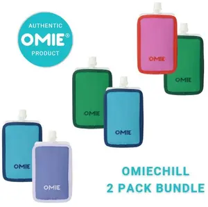 2 Count of Omie OmieChill - Nylon Food Pouch Cooler - Fits Standard 4 oz Food Pouch - TTS