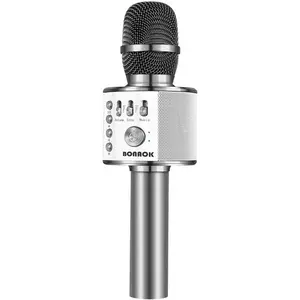 Wireless Bluetooth Karaoke Microphone,3-in-1 Portable Handheld Karaoke Mic Speaker Machine For Home Party Birthday, For All Smartphones Q37 (Space Gray)
