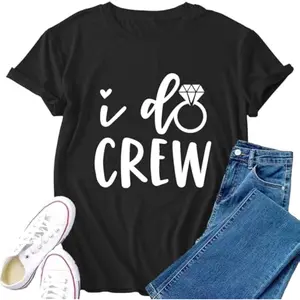Bride Shirt & I Do Crew Bachelorette Party Shirts Bridesmaid Squad Tee