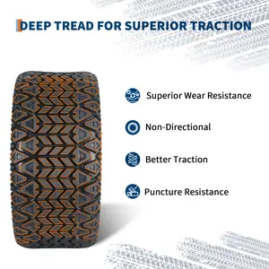 All Terrain Tubeless ATV/UTV Tires, 4-Ply Heavy Duty Construction, 23x10.5-14, Set of 2 – Designed for Off-Road, Mud, Snow, Rough Terrain and Daily Work Applications – Perfect Replacement Tires for Quad, 4 Wheeler, Golf Cart, Lawn Mower and UTV