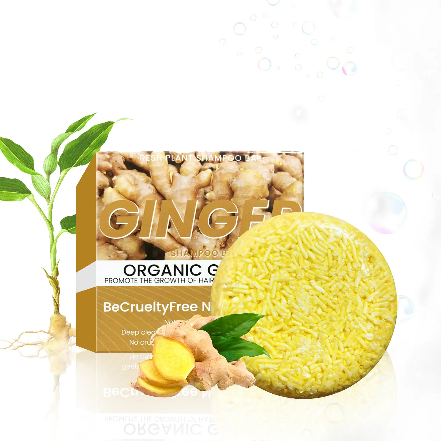 Ginger Volumizing Hair Soap for Oily Scalp | Remove Buildup, Add Body & Refresh Hair Naturally Conditioner Haircare Organic Shampoo Cleansing Cleanser