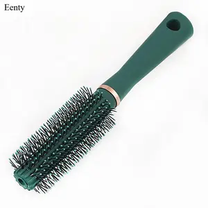 Eenty Styling Brush Anti-Static Detangling Brushes Fast Blow Drying Detangler Hairbrush Nylon Bristle Pins with Ball Tips Fashion Massage Hair Comb for Men and Women Wet or Dry Hair Types - Round