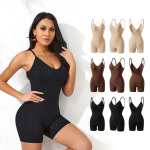 Europe and America Cross Border plus Size Jumpsuit Suspender Shapewear Abdominal-Shaping Hip-Lifting Girdling Boxers Women's Body Shaping Slim Fit Shapewear