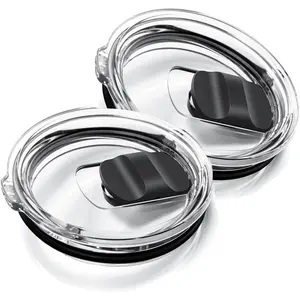 2 count 30oz Yeti Tumbler Lids, Replacement Yeti Tumbler Lids with  Slider , for 30 oz Tumbler, 14 oz Mug 35oz Straw Mug, Spill Proof Coffee Cup Cover Lids,