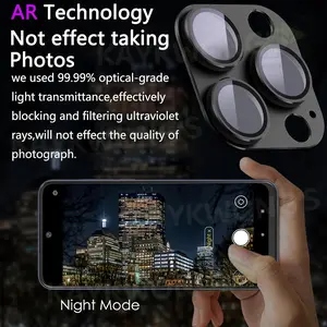 KAYKWONG'S 2-Pack Protective Camera Lens Protector for iPhone 13/14/15/16/17 Pro/pro Max/plus/Air, Metal Tempered Glass, Anti-Scratch, Fingerprint Resistant, Easy Install