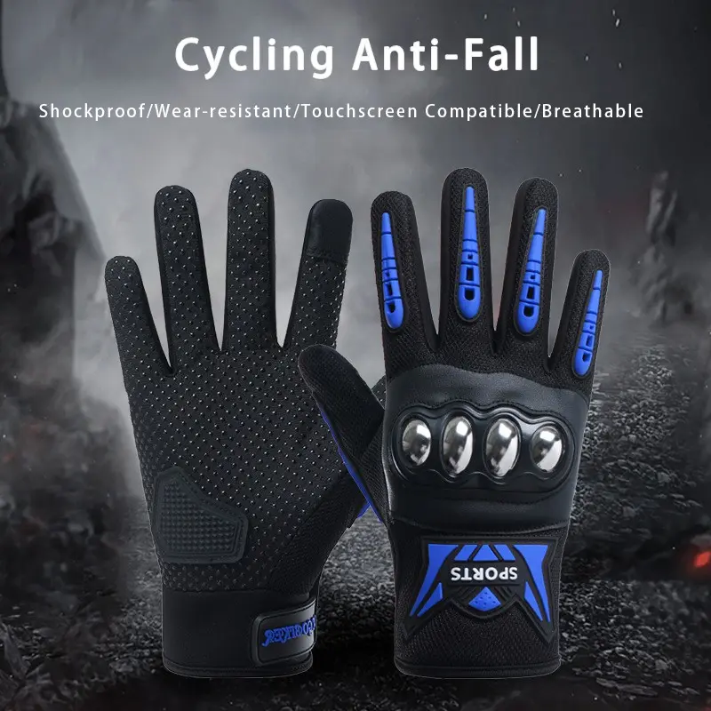 Winter Motorcycle Riding Gloves for Men and Women, Touchscreen, Anti-Slip, Waterproof, Warm Bike Gloves, Motorbike Gloves, Protective Gear