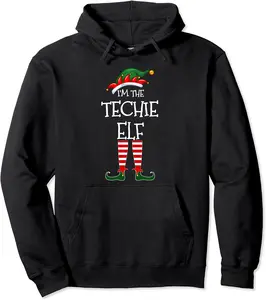 I'm The Techie Elf Matching Family Unique Group Christmas Pullover Hoodie - Keithhodges Shop 97B09KV1317M