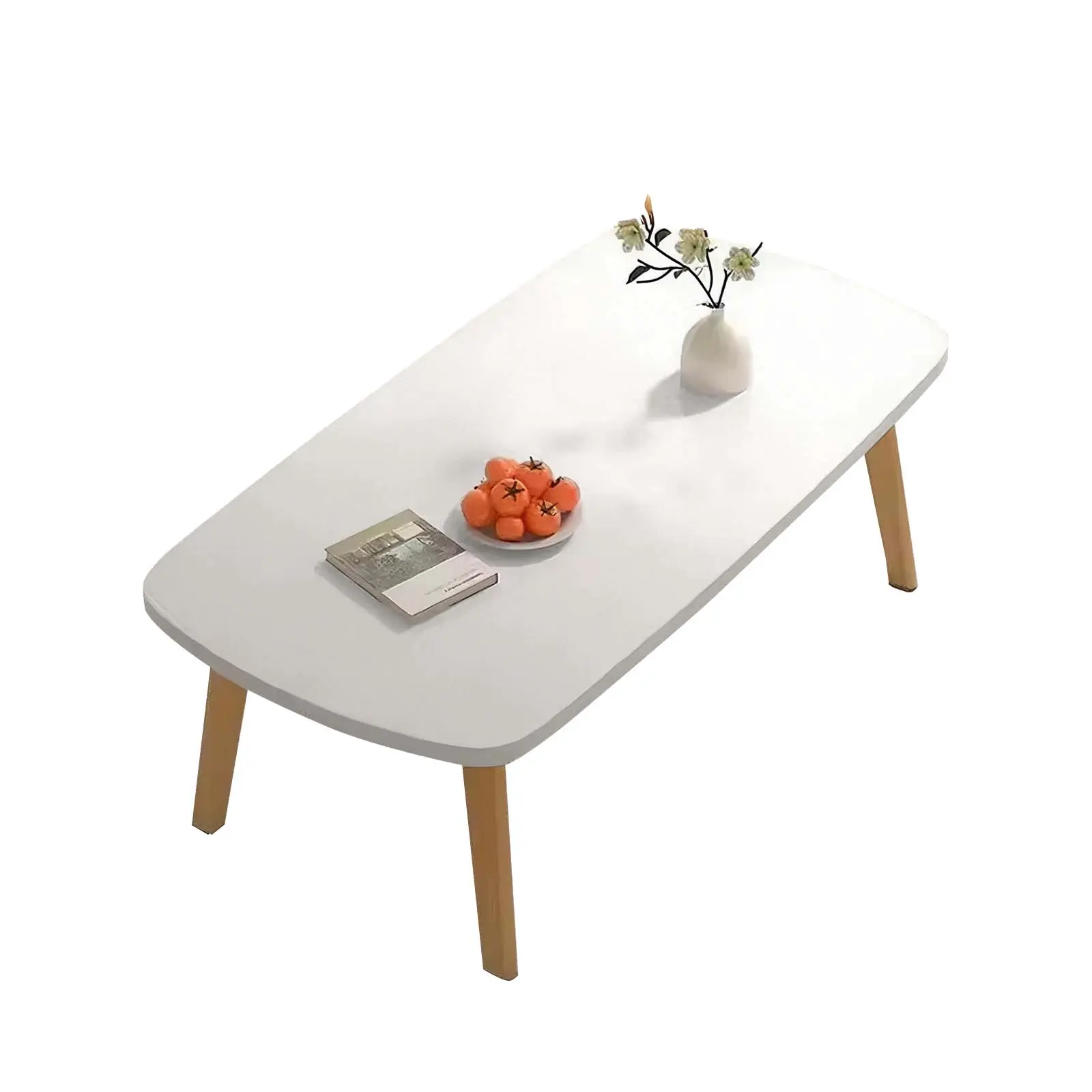 Folding Computer Desk for Small Spaces – 31.5" Portable & Collapsible Office Table – Multi-Use Low Wooden Table for Study, Bedroom, Apartment, Dorm – Space Saving, Easy Storage