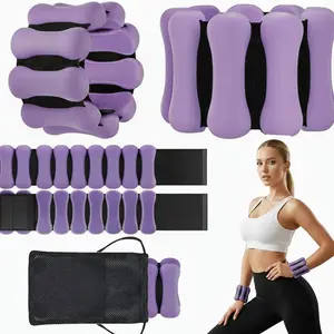 Ankle & Wrist Weights Set (1 lb Each), Adjustable Silicone Wearable Weighted Bangles for Women, Waterproof Arm Bracelets for Walking, Yoga, Dance, Pilates, Cardio