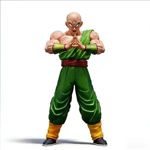 Anime Dragon Ball Z Tien Shinhan Figure, Anime Action Figure, Muscular Statue Gift for Fans, Iconic Hand Seal Pose, Perfect Collection & Desk Decor