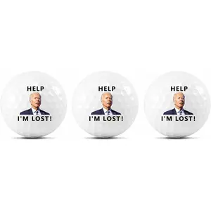 3 Pack Biden Golf Balls Funny Confused Joe Biden Help I'm Lost Cute Novelty Golf Balls Gifts
