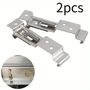 2pcs Frame Number Plate Clips Spring Holder Truck Car Trailer Loaded Bracket Anti-theft Rectangle Metal Number Plate Clips Parts