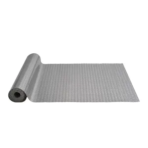 Garage Floor Mat 4.9x19 Ft Vinyl Flooring Roll Anti-Slip Diamond Texture Gray For Under Car Coverage 93 Sq Ft DIY PVC Garage Floor Mat Suitable For Gyms Boats Cars Trailers And Workshops