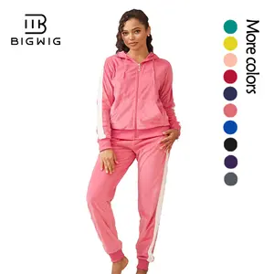 Tracksuit Sets Womens Fashion 2 Piece Sweatsuits Cozy Fleece Zip Up Hoodies and Sweatpants Jogging Sets