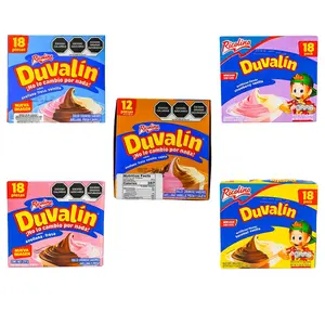 Ricolino Duvalin Trisabor Creamy Pudding-Like Candies Hazelnut Vanilla Strawberry Flavors Perfect Snack 18 Pieces