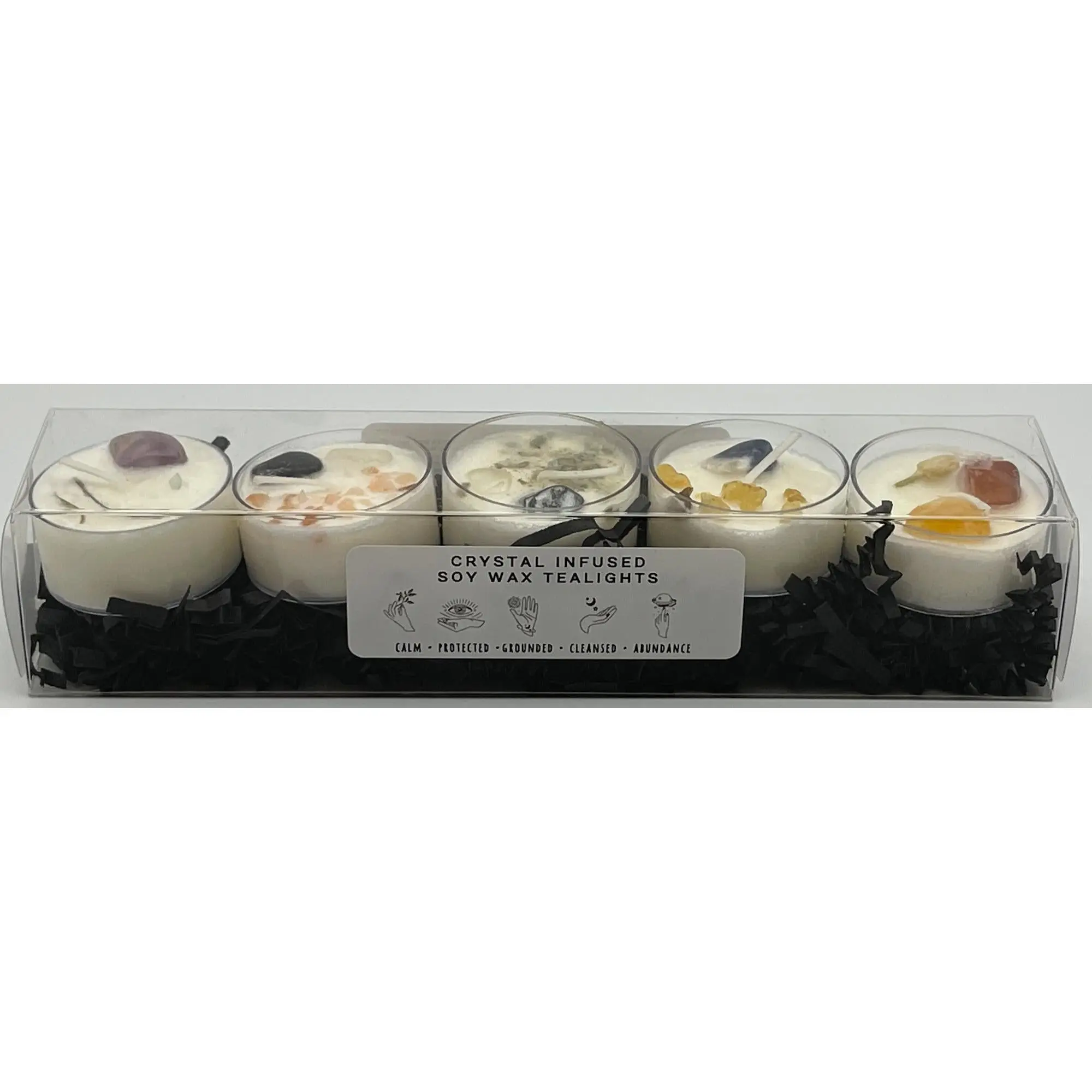 Crystal infused soy wax Tealights candles