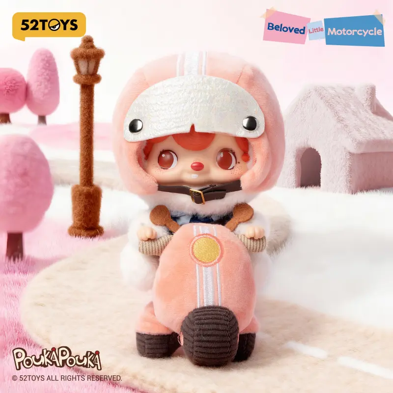 52TOYS POUKAPOUKA Beloved Little Motorcycle Vinyl Plush Kawaii Creative Gift Room Decor Desktop Decoration Gift for  Birthday Party Soft Stuffed Figure Soft Stuffed Doll
