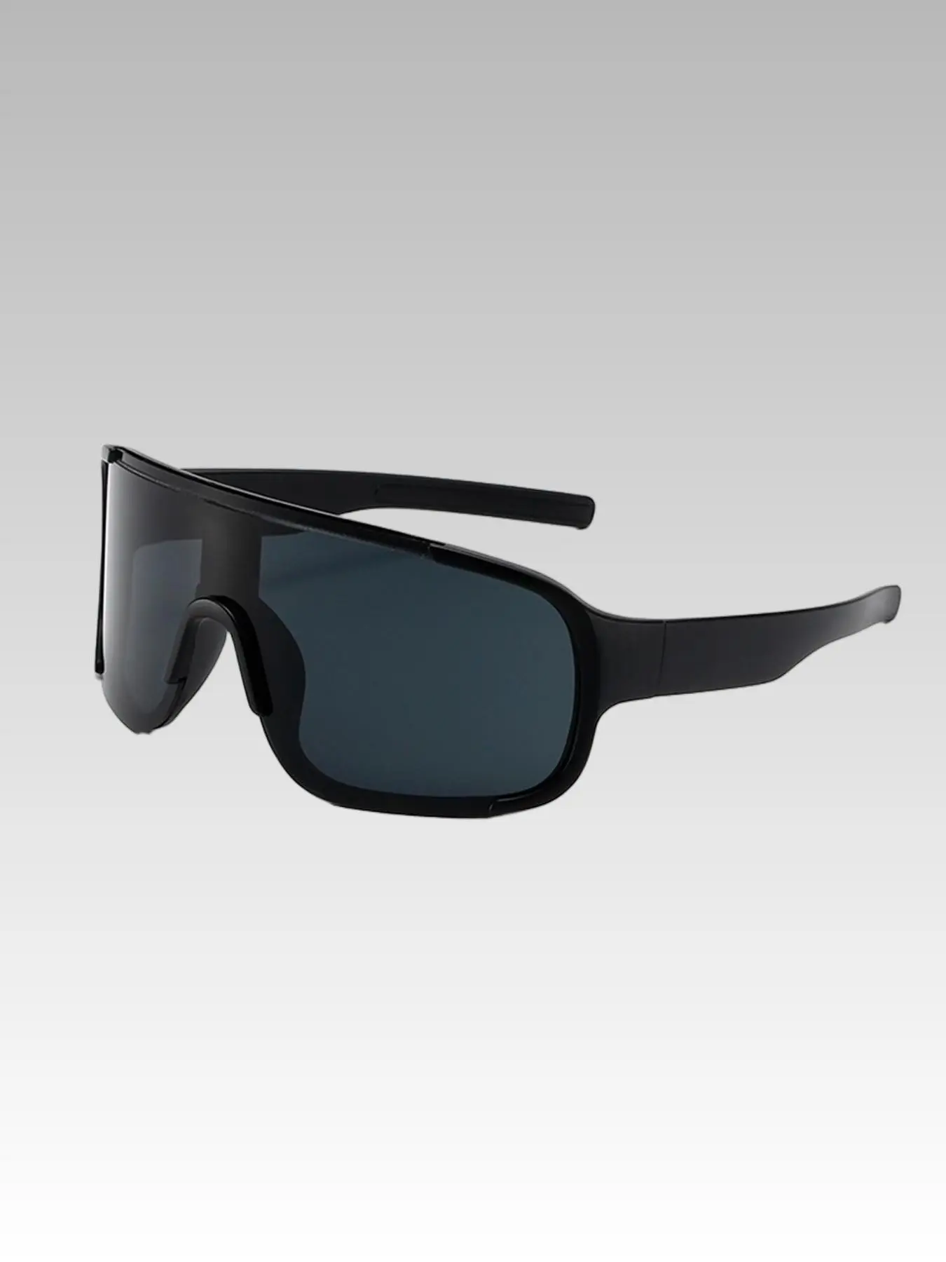Large Frame Sunglasses, Retro Shield Shades, Cyberpunk Futuristic Goggles, UV Protection, Windproof Driving Cycling Glasses, Outdoor Cycling Eyewear, Streetwear Y2K Style, Biking Sunglasses