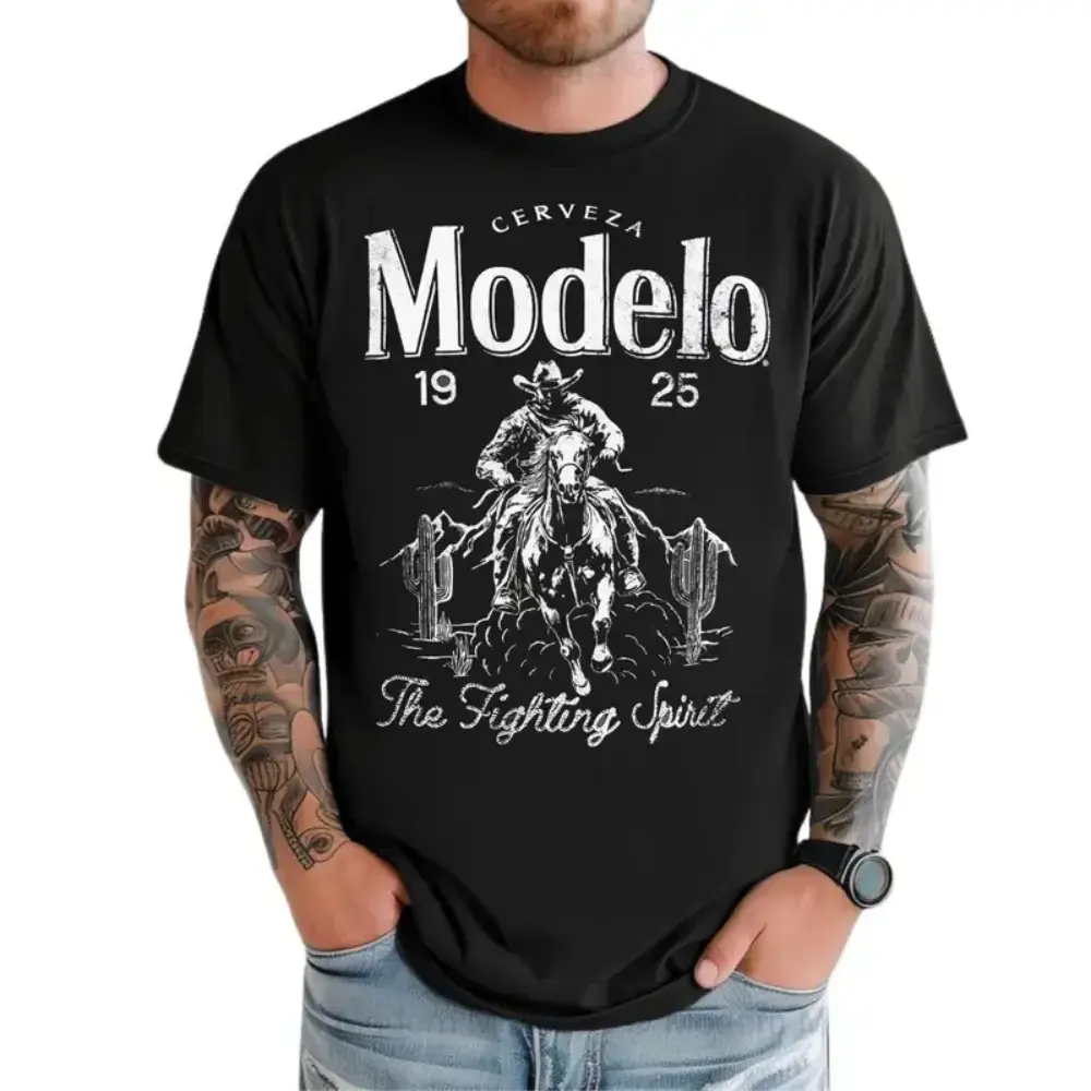 Comfort Color Vintage Modelo Shirt, Cerveza Modelo 1925 T-shirt, The Fighting Spirit Tees, Gift For Him Womenswear Tops Soft