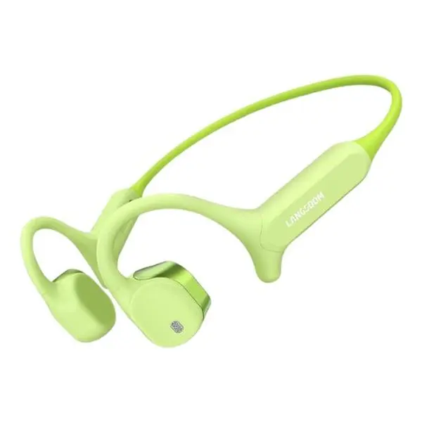Langsdom AirWave Max Open-Ear Air Conduction Headphones - 17Hr Battery, Phone-Free MP3 Mode, IP67 Waterproof - Sport Headphones for Music Listening & Environmental Awareness
