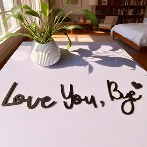 Love You Bye Wood Sign Home Decor,Above Door Topper Decoration,Boho Decor for Window Wall Express Love and Warm for Your Family Lovers,Wall Art Gift Hallway Entryway Door Decorations for House Office