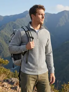 Men’s Loose Fit American-Style Heavyweight Casual Zip-Up Stand Collar Sweatshirt for Commuting, Minimalist Design nose peter slogan funny silky hoodie Crewneck Unisex clothes pumpkin patch outfit