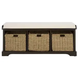 Varielle 47"W Storage Bench - dark chocolate