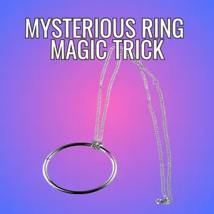 Mysterious Ring Magic Trick - Easy to perform -Steel Chain & Ring Set