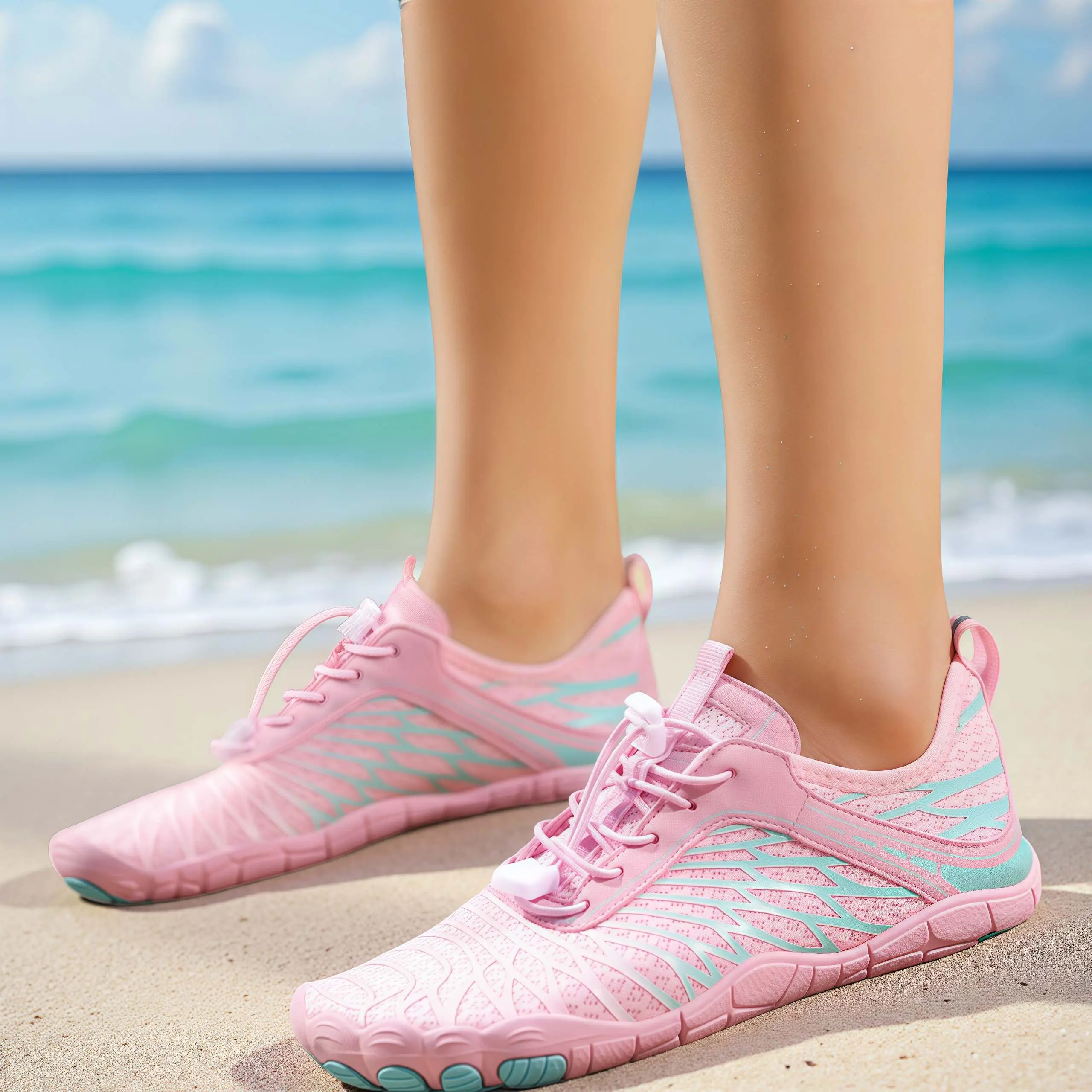 Women's Casual Water Shoes, Breathable Plain EVA Slip-Ons for Streetwear with a Wide Fit and Slip Resistant Rubber Sole, Round Toe, All Seasons