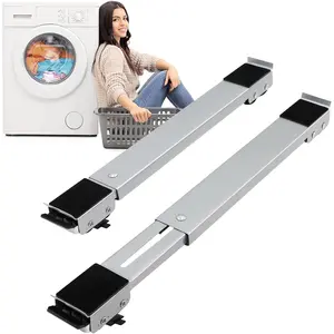 Extendable Furniture Appliances Rollers, Mover Tools with 24 Roller &  Equipment for Heavy Washing Dryer Machine Refrigerator for Mobile Wheels  Base Stand Hold Up to 660 lb Gray