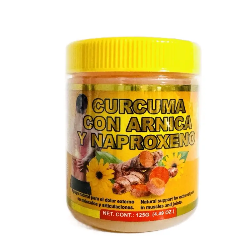 Gel Pomada Natural de Curcuma con  Arnica 125 gramos. Para dolores musculares y de Articulaciones. Producto Mexicano.  Moisturizer Body Care Skin Repair