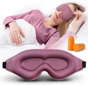 100% Light Blocking Contoured Arch Breathable Silk Sleep Mask with Adjustable Strap, No Eye Pressure Blindfold for Side Sleepers, Fits Heads 20-27", Includes Earplugs for Eyelash Extensions & Travel (Men & Women)