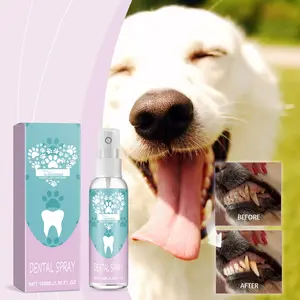Pet Teeth Spray Cleaner, Oral Hygiene Solution for Dogs & Cats, Fresh Breath Enhancer, Gentle Formula, Easy Application