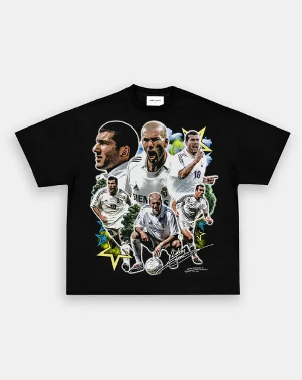 Zinedine Zidane Tee, Graphic Sport T-shirt, Vintage Soccer Player Shirt ,Playoffs,Y2k , Soccer Apparel , Gift For Soccer Fans, Gift For him