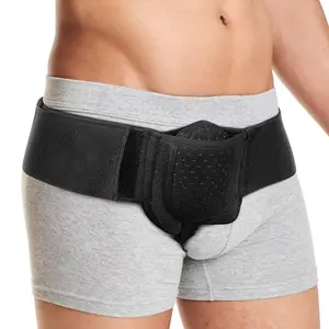 Unisex Inguinal Hernia Support Belt with Removable Compression Pad, Adjustable Waist Strap, Breathable Fabric - Fits Left/Right Incisional Hernia, Snug Comfortable Waist Support, Black, Size M, Hand Washable