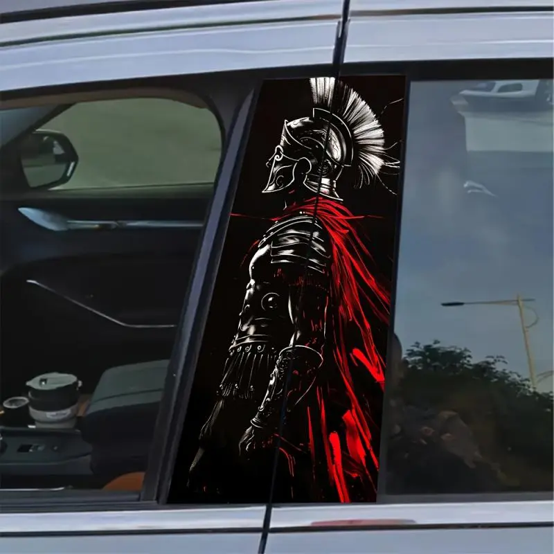 Spartan Warrior Pattern Car Decorative Sticker, Waterproof & Scratch Resistant Vinyl Sticker, Self Adhesive Car Decal for Glass, Plastic & Wood Surfaces, Car Window Sticker, Vehicle Exterior Decoration, Automotive Decals, Car Stickers
