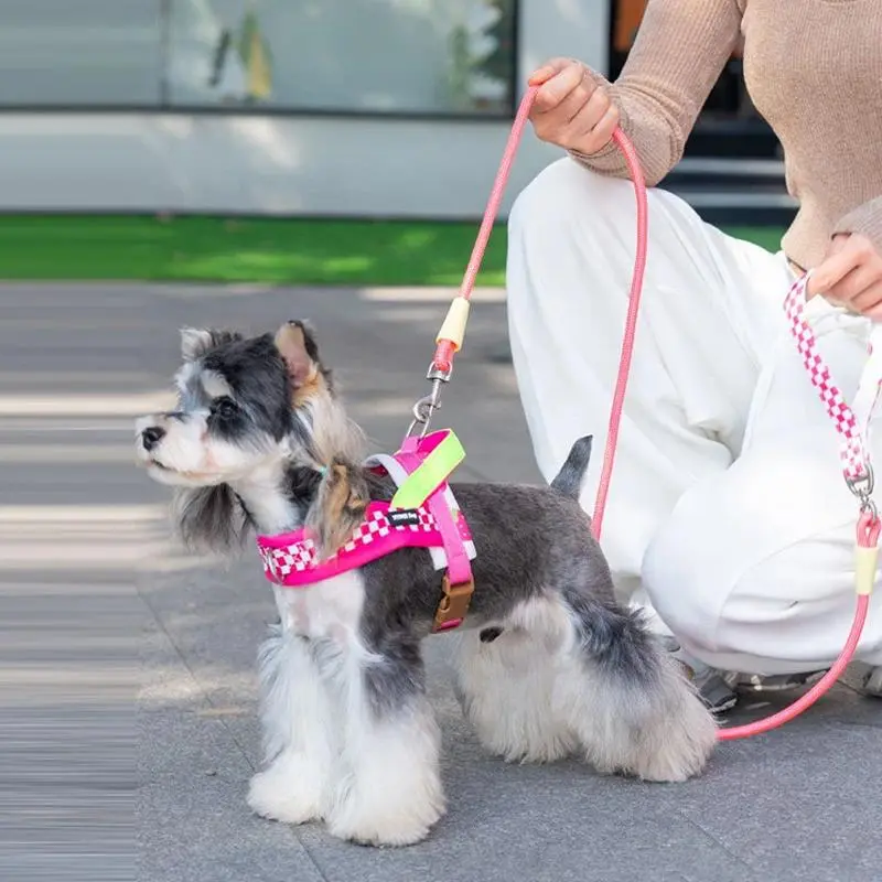 Adjustable Mesh Dog Saddle Harness with Handle - No-Pull, Explosion-Proof, Impulse-Resistant, Multi-Size Pet Walking Harness - Outdoor Walking Vest, Pet Supplies Basic Collars Leads (Refer to Size Chart), Walking Harness Basic Collars