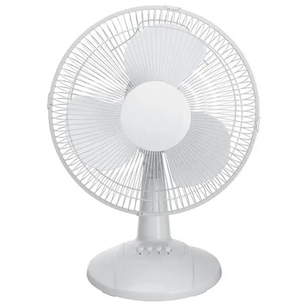 Mainstays 12-Inch Desk Fan, Household Home Appliance with Adjustable 3-Speed Settings and Oscillation