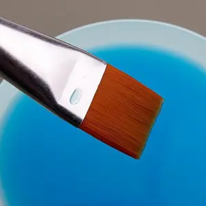 Watercolor Acrylic Flat Brushes, 3 Counts Professional Flat Acrylic Paint Brushes, Multifunctional Paint Brush Set for Watercolour, Acrylic, Gouache, Oil Painting Tools