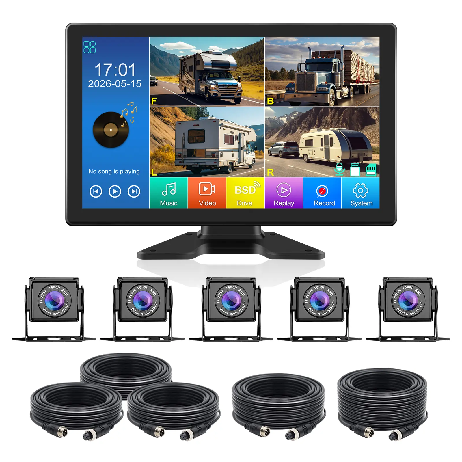 10.1'' Monitor with 5-Camera