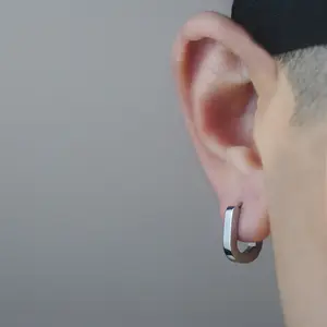 Hip Hop Street Ear Studs Men Hiphop Geometric Earrings