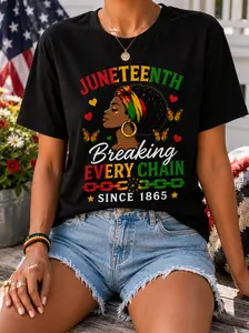 Womenswear Women's Juneteenth "Breaking Every Chain" Graphic Tee - Freedom Since 1865 Black History T-Shirt