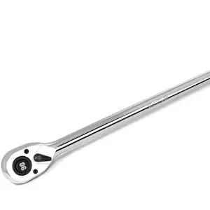 #fathersdaygift DURATECH Extra Long Handle 1/2-Inch Drive Ratchet, 90-Tooth Quick-release Ratchet Wrench with 20" Extra Long Handle, Teardrop Ratcheting, Reversible, Chrome Alloy Made, CR-MO Head,Full Polished