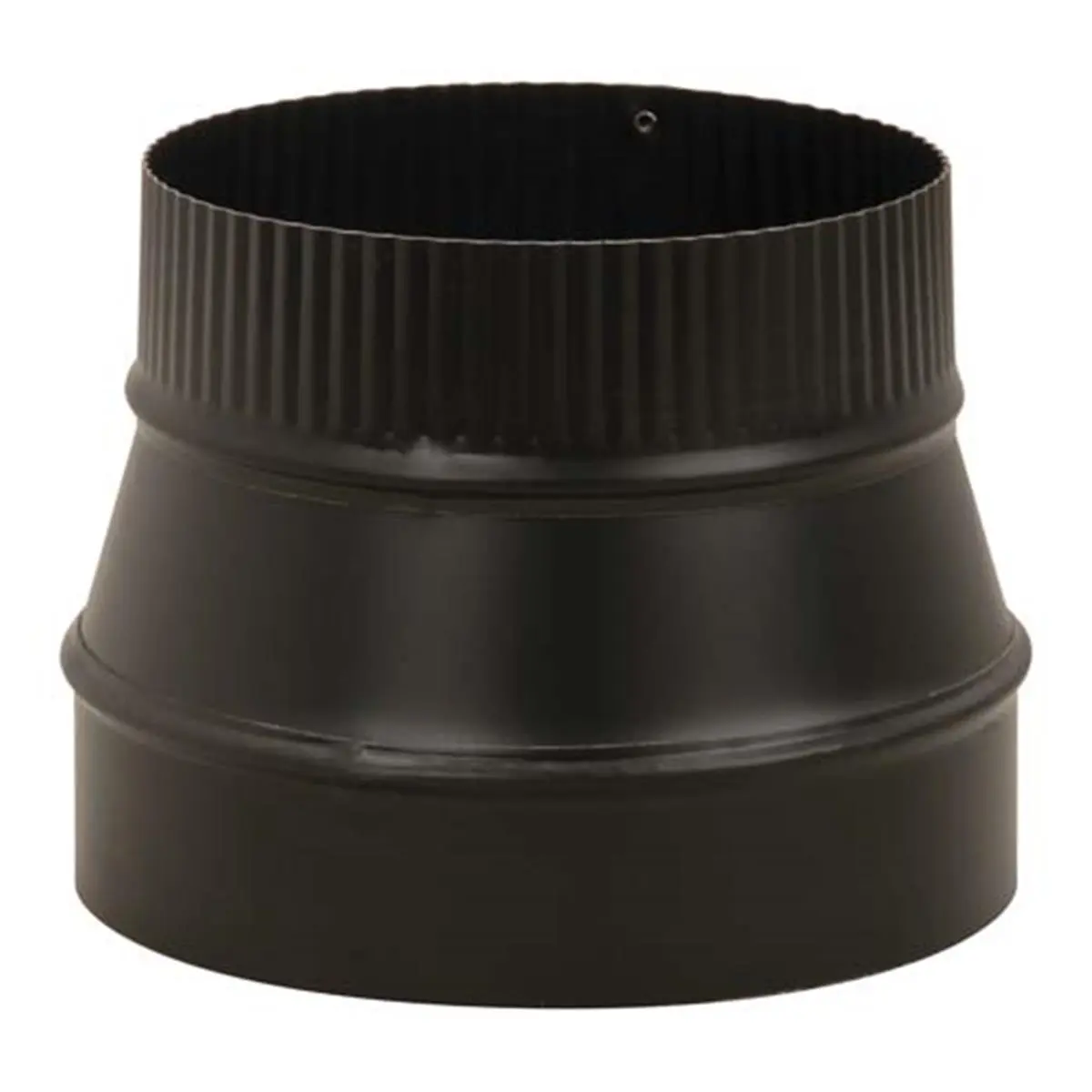 212 MAIN Imperial BM0075 5x6 in Stove Pipe Reducer - Black, Flexible Metal Hose, Small End Crimp